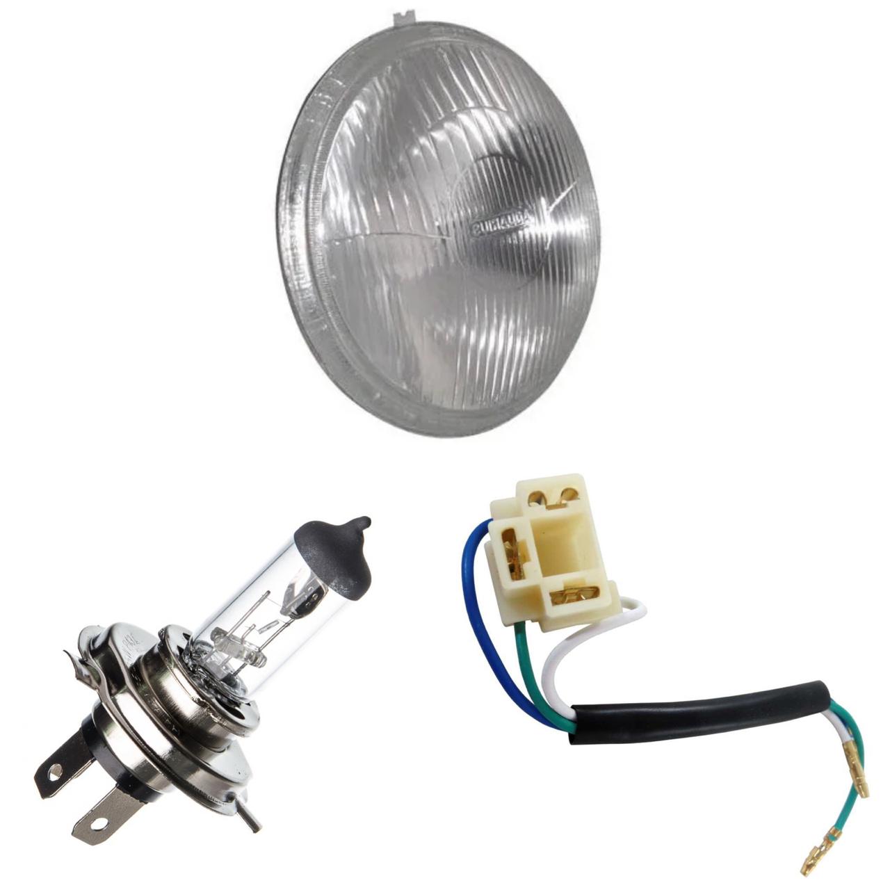 KIT FAROL BLOCO OPTICO BIODO+LAMPADA+SOQUETE CG125 82