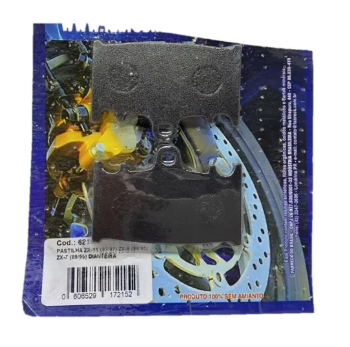 PASTILHA FREIO ZX11 93 A 97 ZX9 94 A 95 / BANDIT  DIANTEIRA FABRECK
