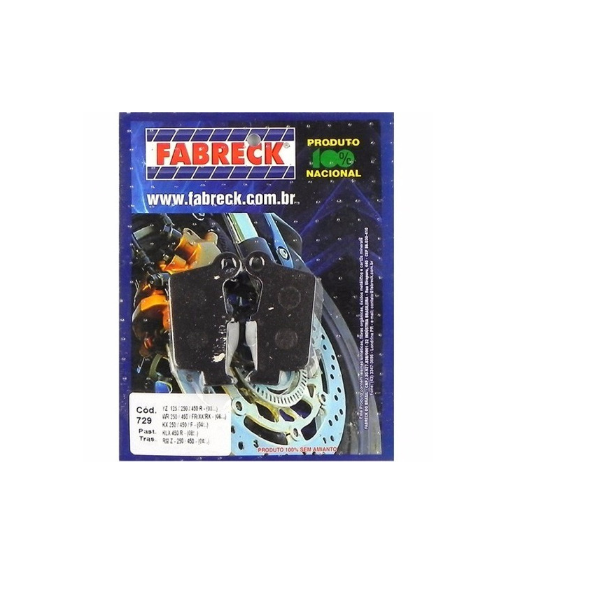 PASTILHA FREIO KXF250 YZ250 WR250-450 TRASEIRO