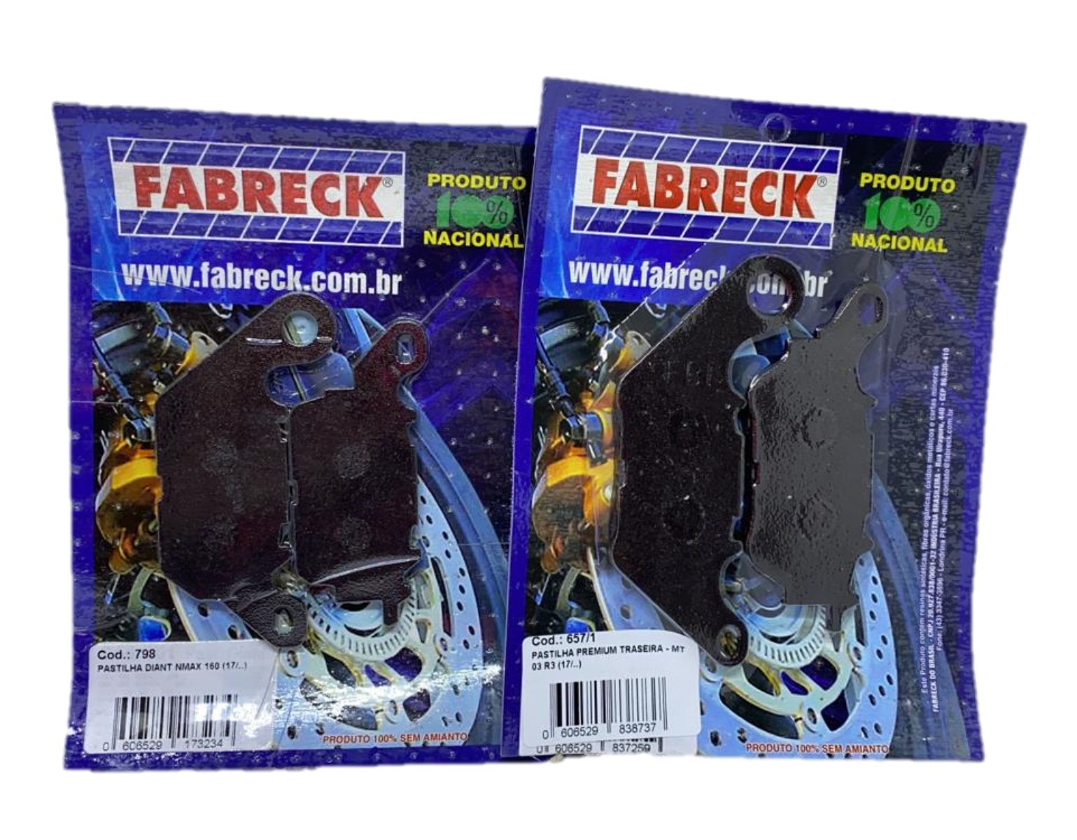 KIT PASTILHA FREIO NMAX160 DIANT-TRAS FABRECK