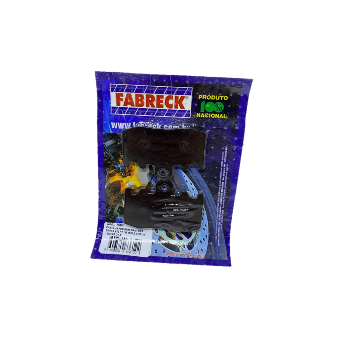 PASTILHA FREIO BMW R1200 DIANTEIRA FABRECK