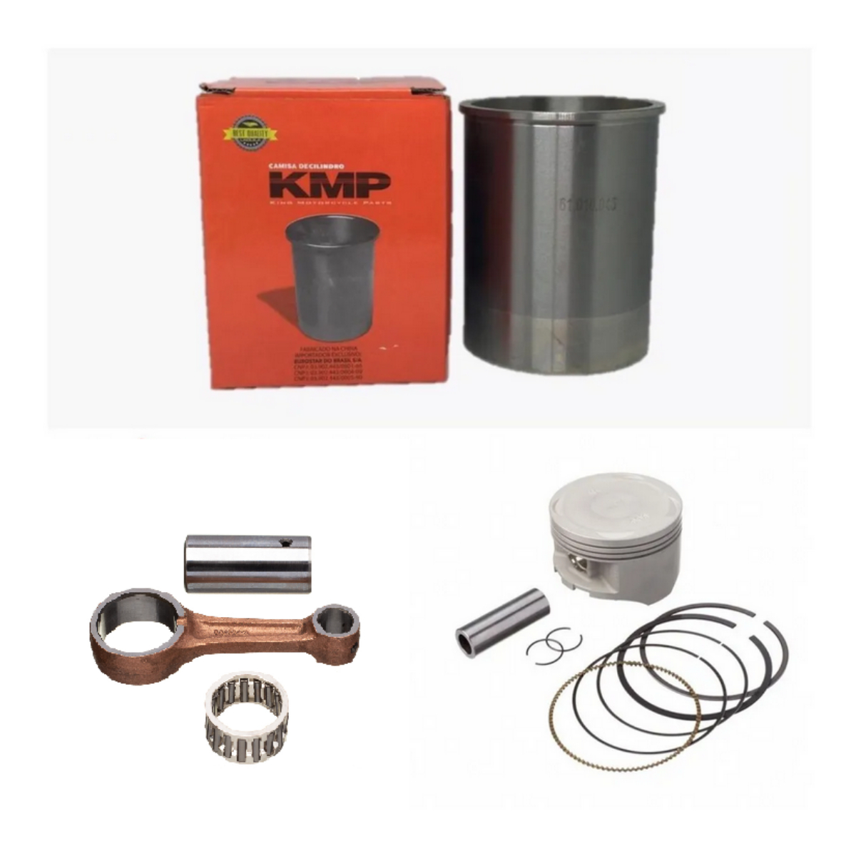KIT PISTÃO+ANEL+CAMISA CILINDRO+BIELA WW3 NX400 FALCON