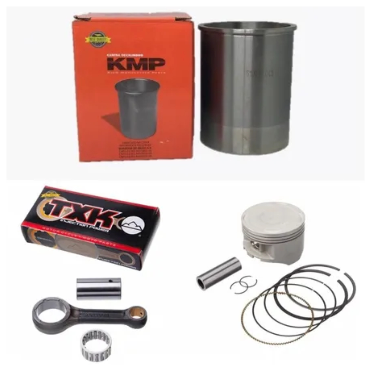 KIT PISTÃO+ANEL+CAMISA CILINDRO+BIELA NX400 FALCON