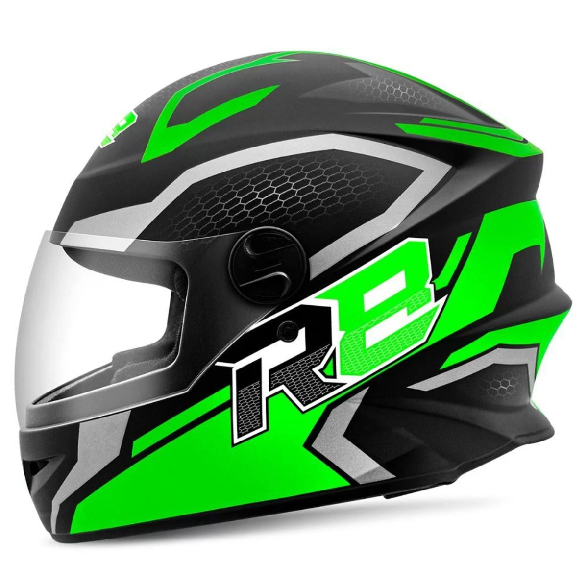CAPACETE PROTORK R8 AIR FOSCO TAM.58 VERDE/PRETO
