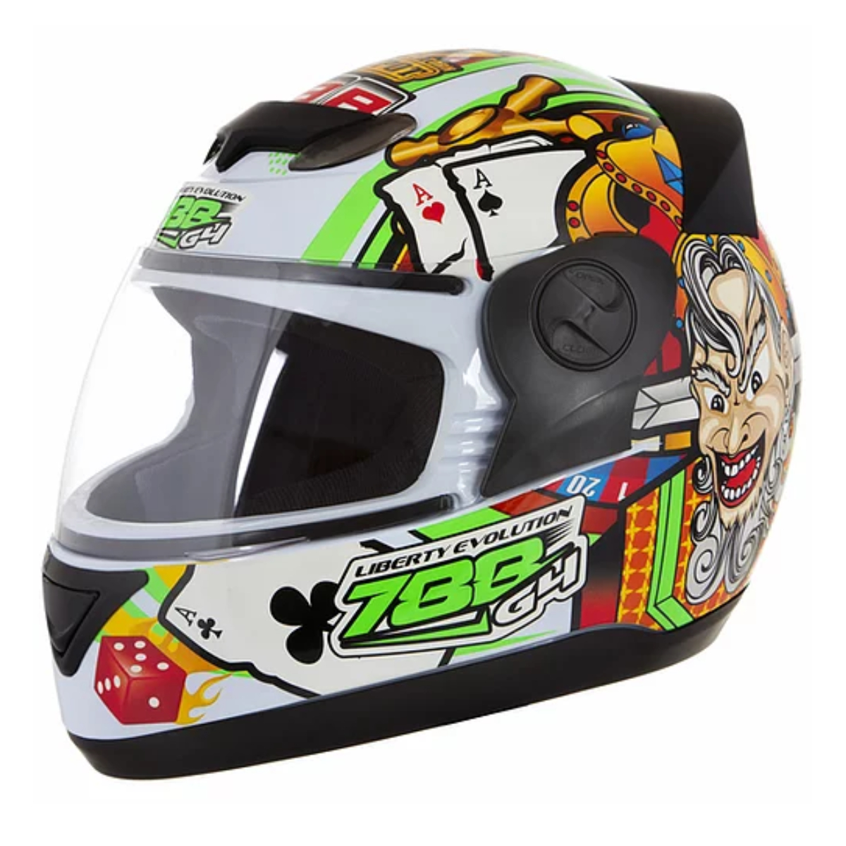 CAPACETE PROTORK EVOLUTION 788 4G LAS VEGAS TAM.58 FD BRANCO