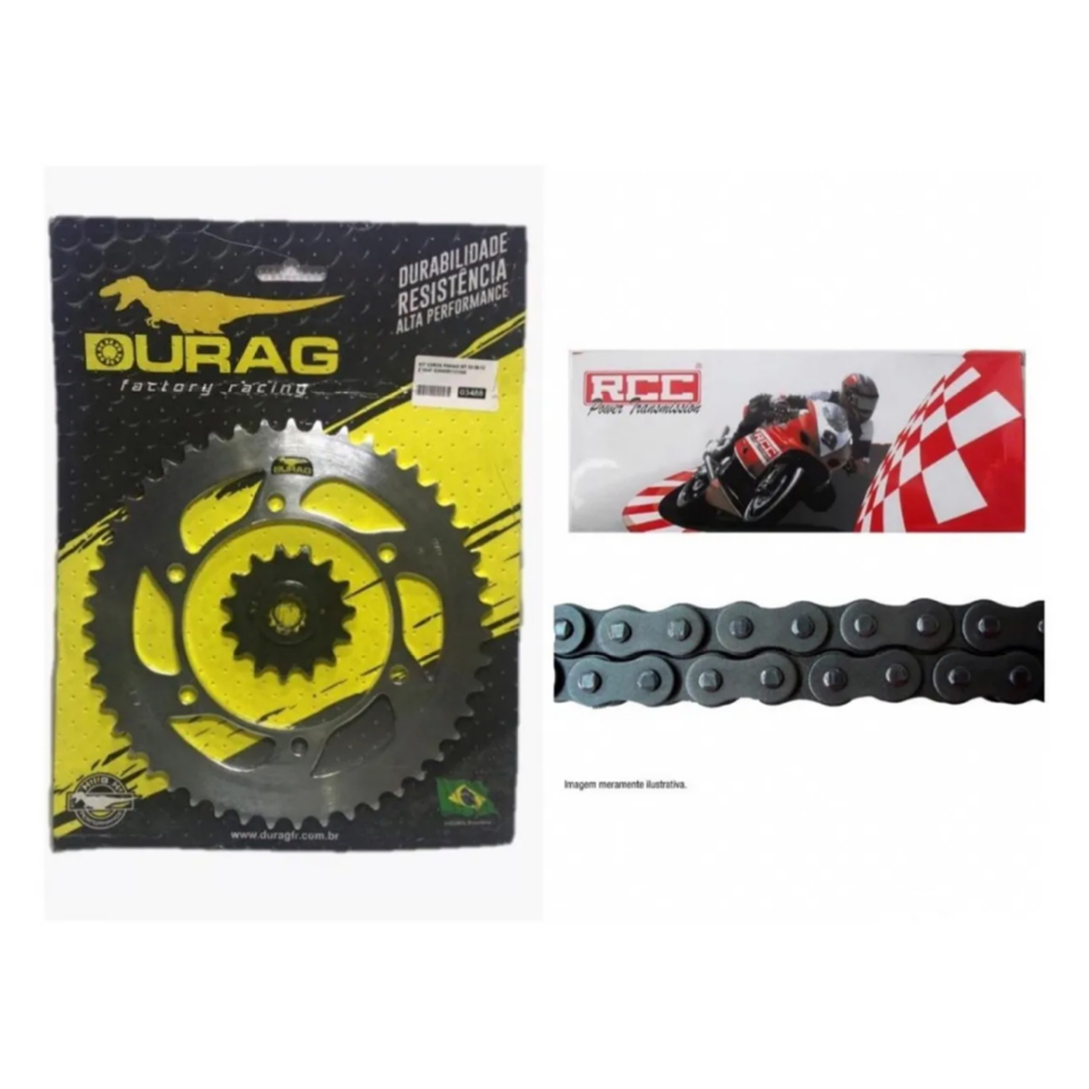 KIT RELAÇÃO MT03 YAMAHA R3 DURAG E RCC