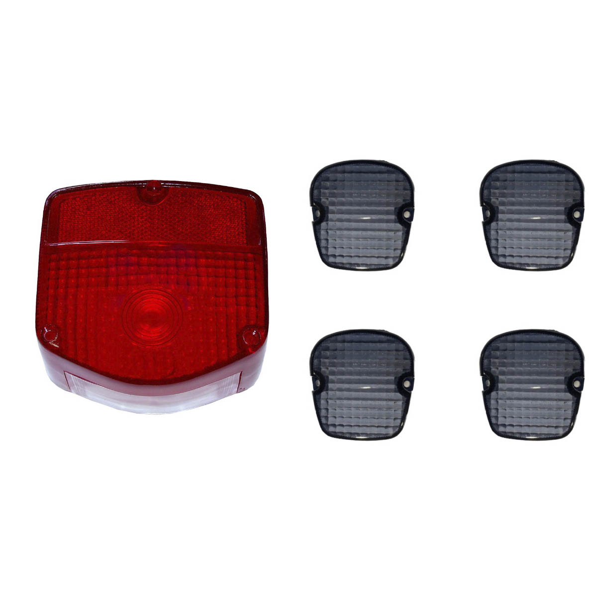 KIT LENTE LANTERNA+LENTE PISCA CB400 VERMELHO E FUMÊ