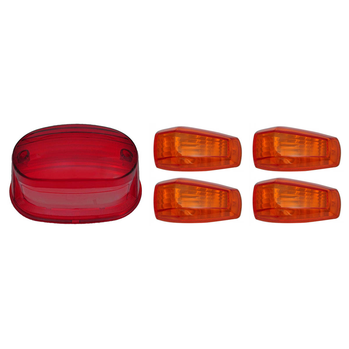KIT LENTE LANTERNA+LENTE PISCA YES125 VERMELHA E AMARELA