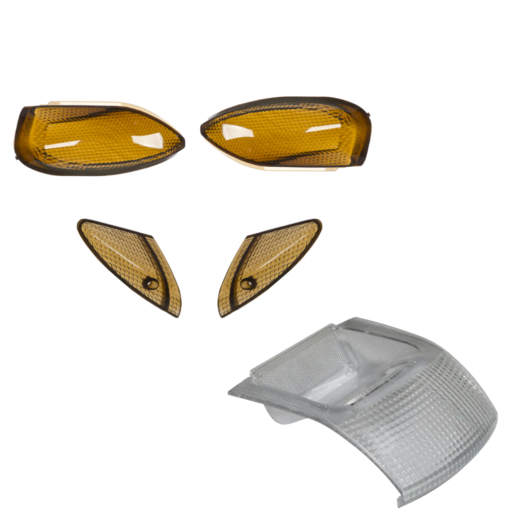 KIT LENTE LANTERNA+LENTE PISCA BIZ100 CRISTAL E FUMÊ