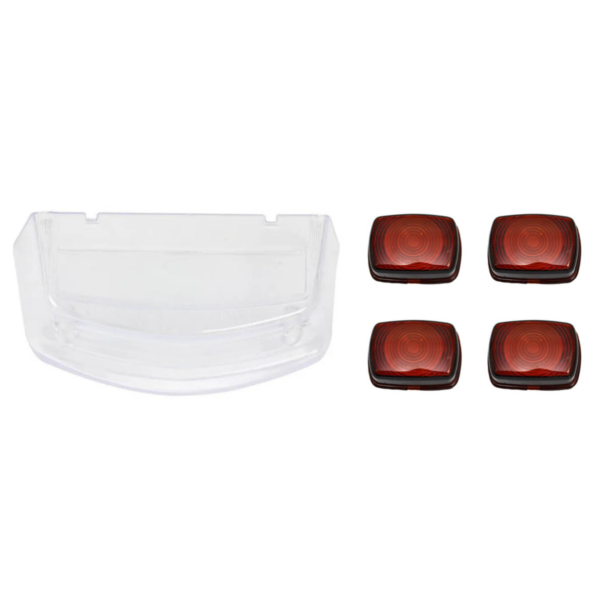 KIT LENTE LANTERNA+LENTE PISCA YBR125 CRISTAL E BRONZE