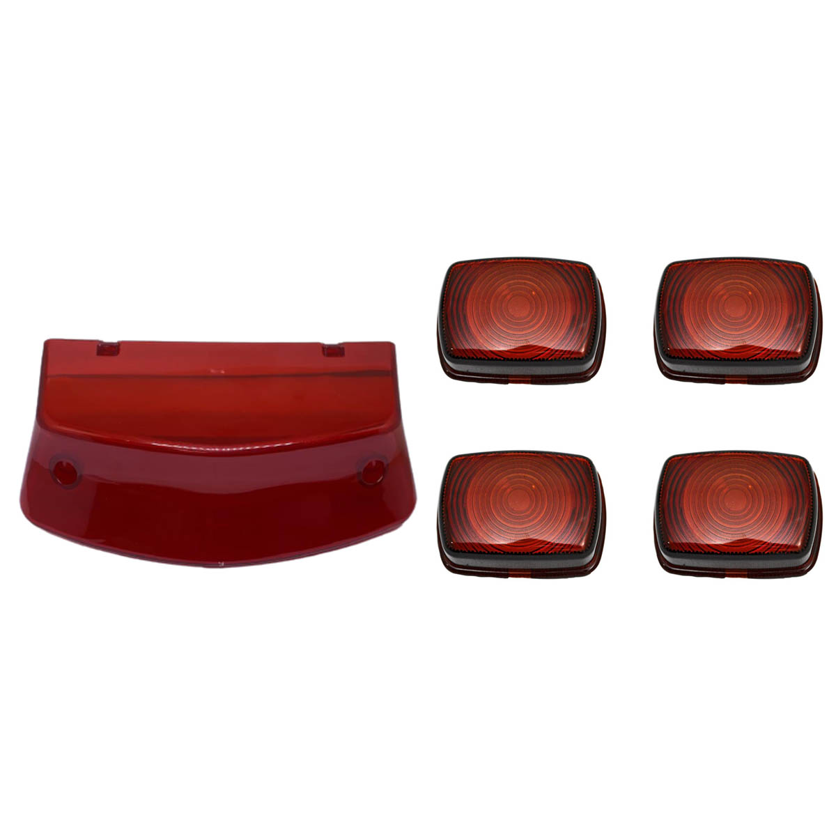 KIT LENTE LANTERNA+LENTE PISCA YBR125 VERMELHO E BRONZE