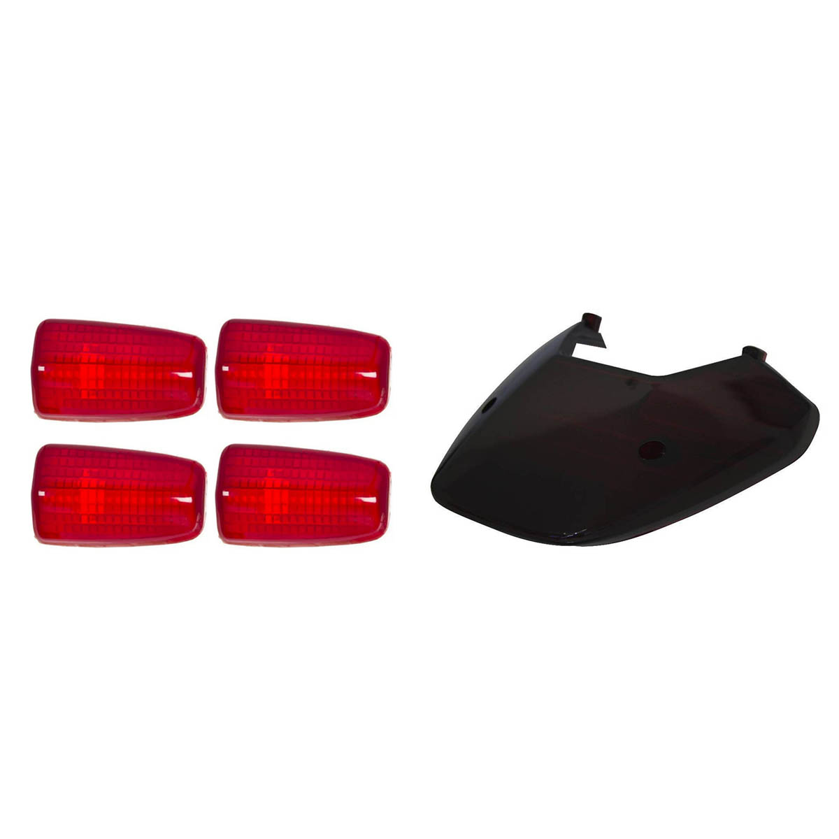 KIT LENTE LANTERNA+LENTE PISCA CG125 2000 FUMÊ E VERMELHO