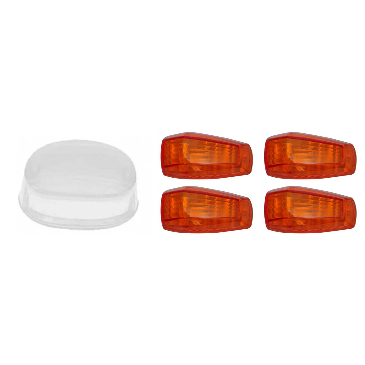 KIT LENTE LANTERNA+LENTE PISCA YES125 CRISTAL E AMARELO