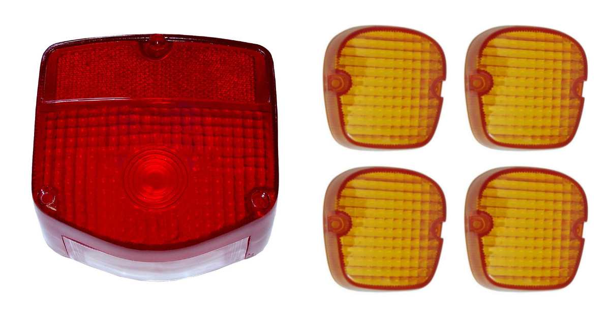 KIT LENTE LANTERNA+LENTE PISCA CB400 ANTIGA VERMELHO E AMARELO