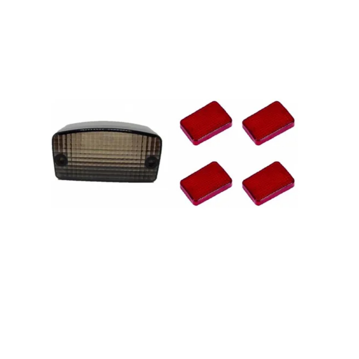 KIT LENTE LANTERNA+LENTE PISCA CG125 99 FUMÊ E VERMELHO