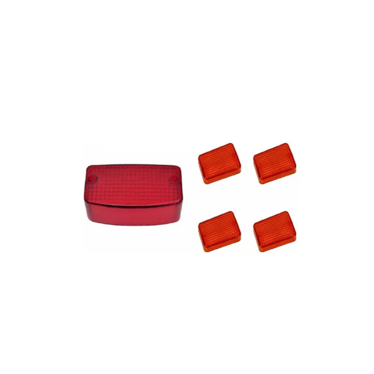 KIT LENTE LANTERNA+LENTE PISCA CG125 99 VERMELHO E AMARELO