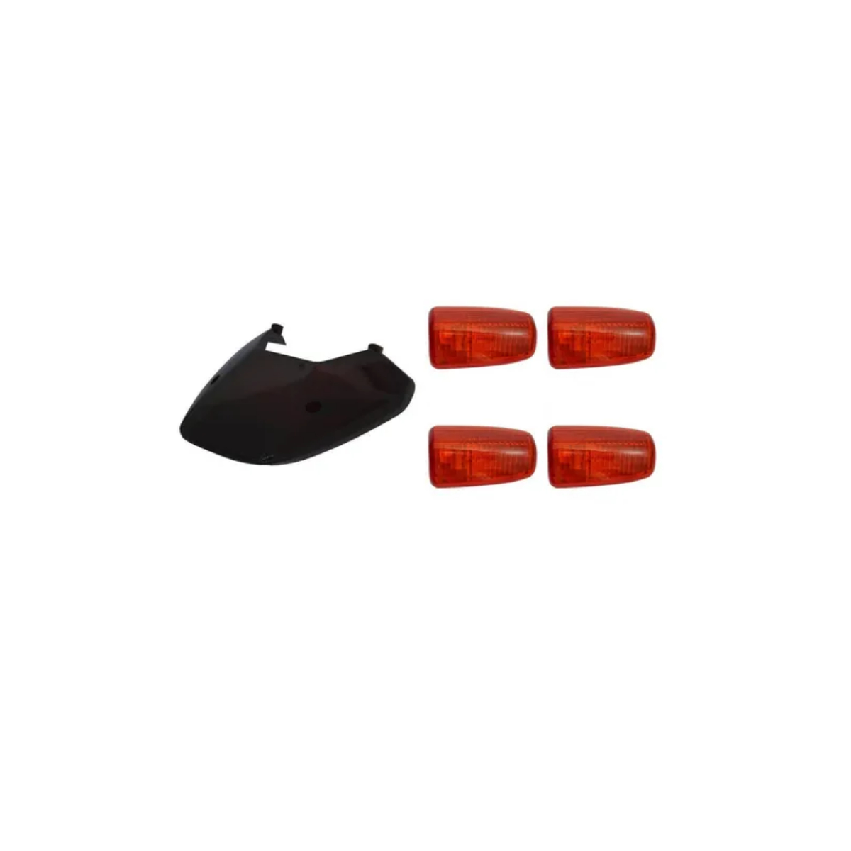 KIT LENTE LANTERNA+LENTE PISCA CG125 2000 FUMÊ E AMARELO