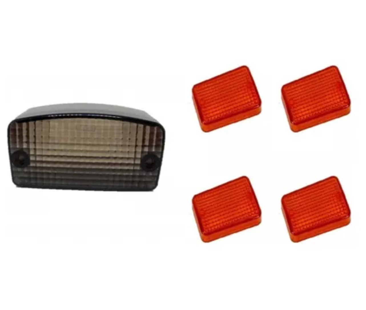 KIT LENTE LANTERNA+LENTE PISCA CG125 99 FUMÊ E LARANJA