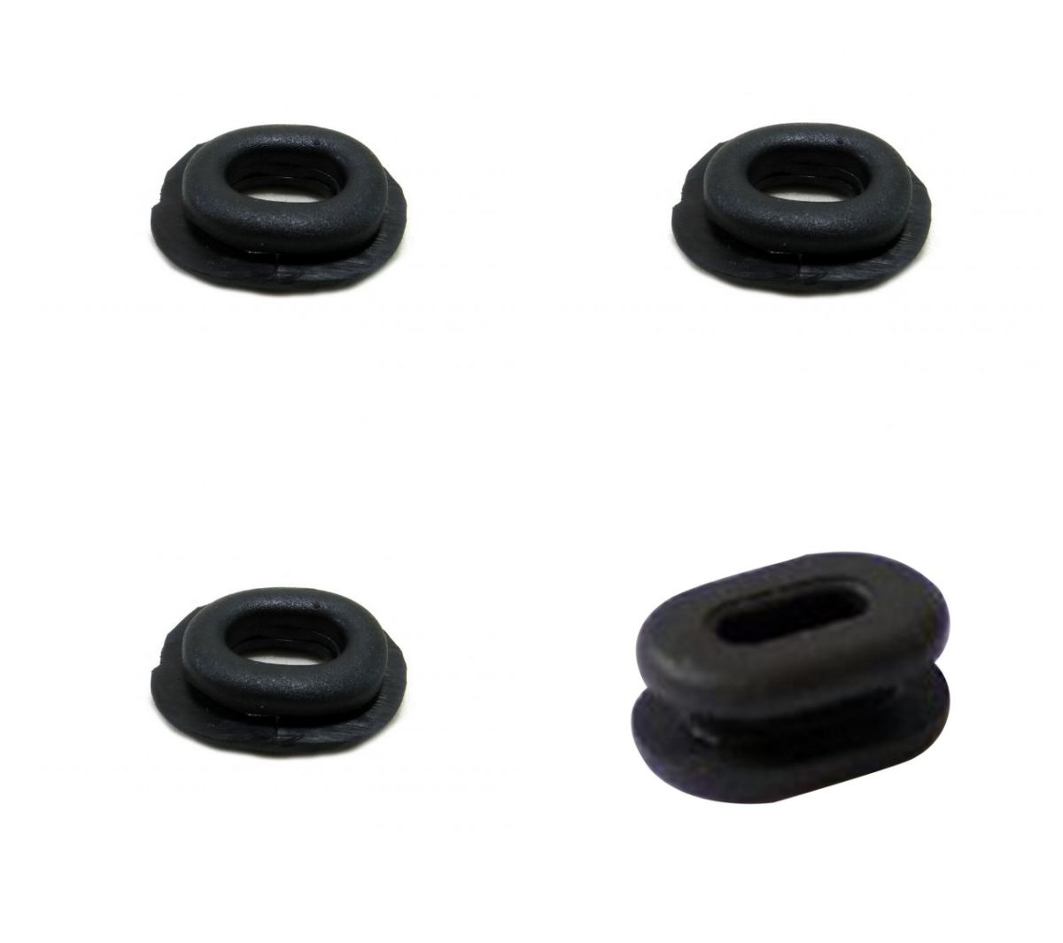 KIT BORRACHA TAMPA LATERAL CG125 TITAN 00 A 08 (4 PEÇAS)