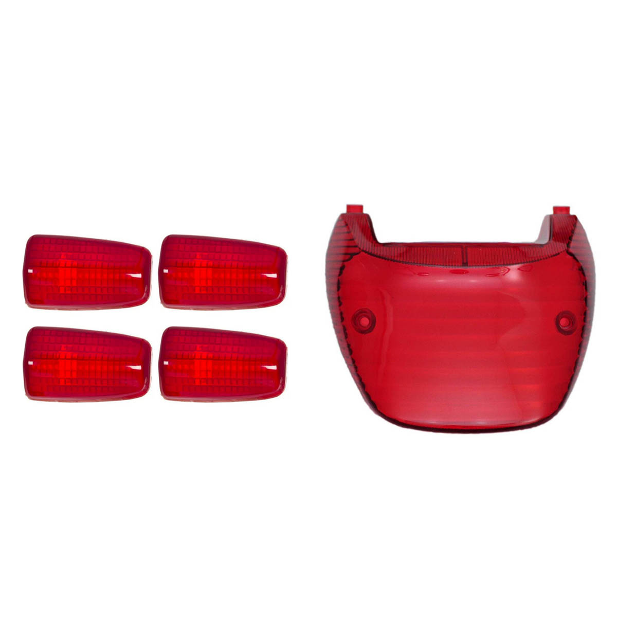 KIT LENTE LANTERNA+LENTE PISCA CG125 2000 VERMELHO