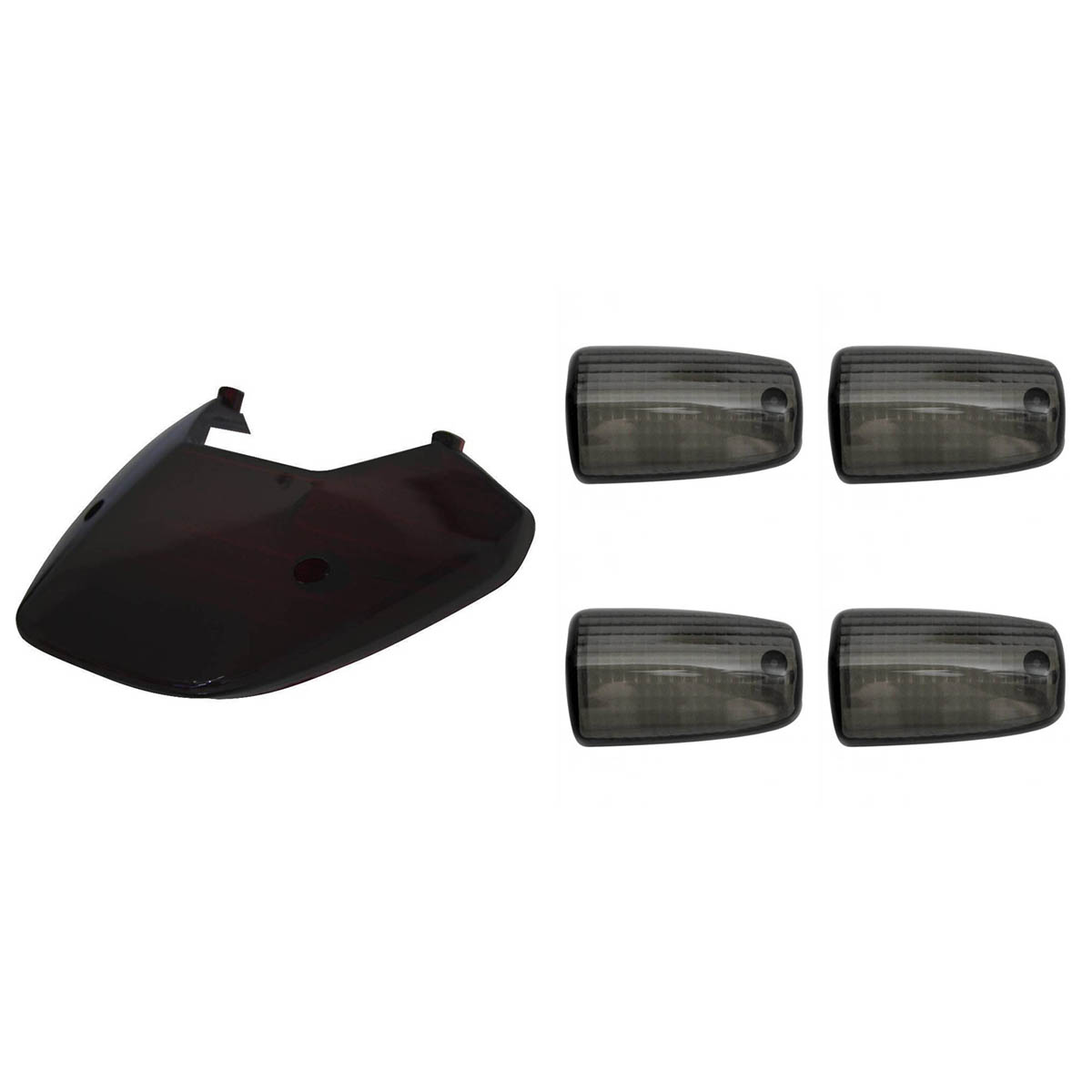 KIT LENTE LANTERNA+LENTE PISCA CG125 2000 FUMÊ
