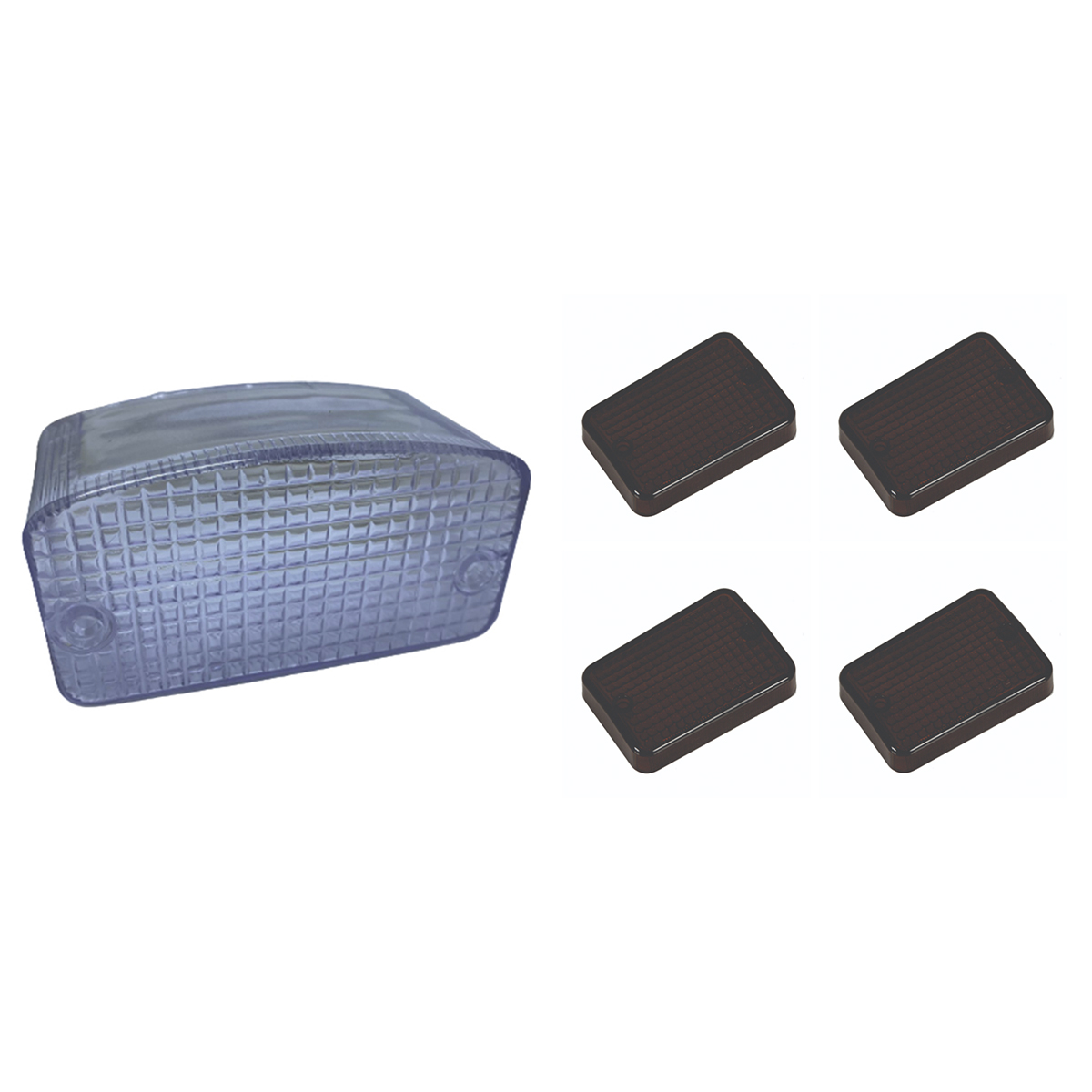 KIT LENTE LANTERNA+LENTE PISCA CG125 99 CRISTAL E FUMÊ