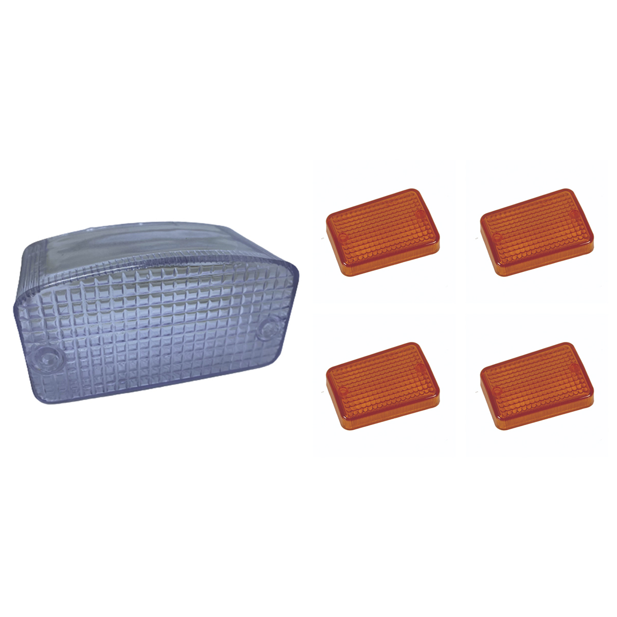 KIT LENTE LANTERNA+LENTE PISCA CG125 99 CRISTAL E LARANJA