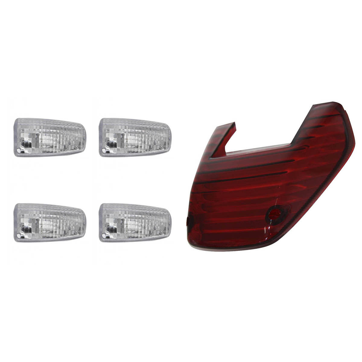 KIT LENTE LANTERNA+LENTE PISCA CBX250 TWISTER TITAN 00 VERMELHO E CRISTAL