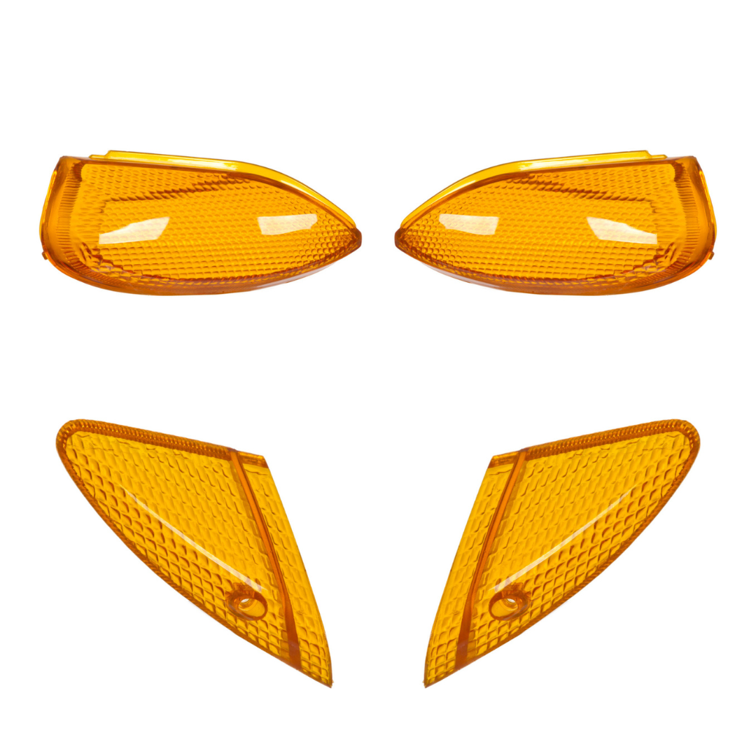 KIT LENTE PISCA BIZ100 AMARELO D.E/D.D. T.E/T.D.