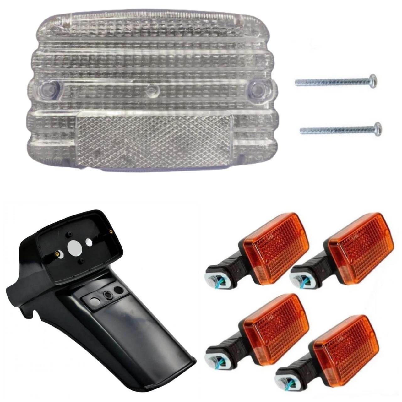 KIT PARALAMA TRAS LENTE LANTERNA CRIS PISCAS PARAF CG125 83