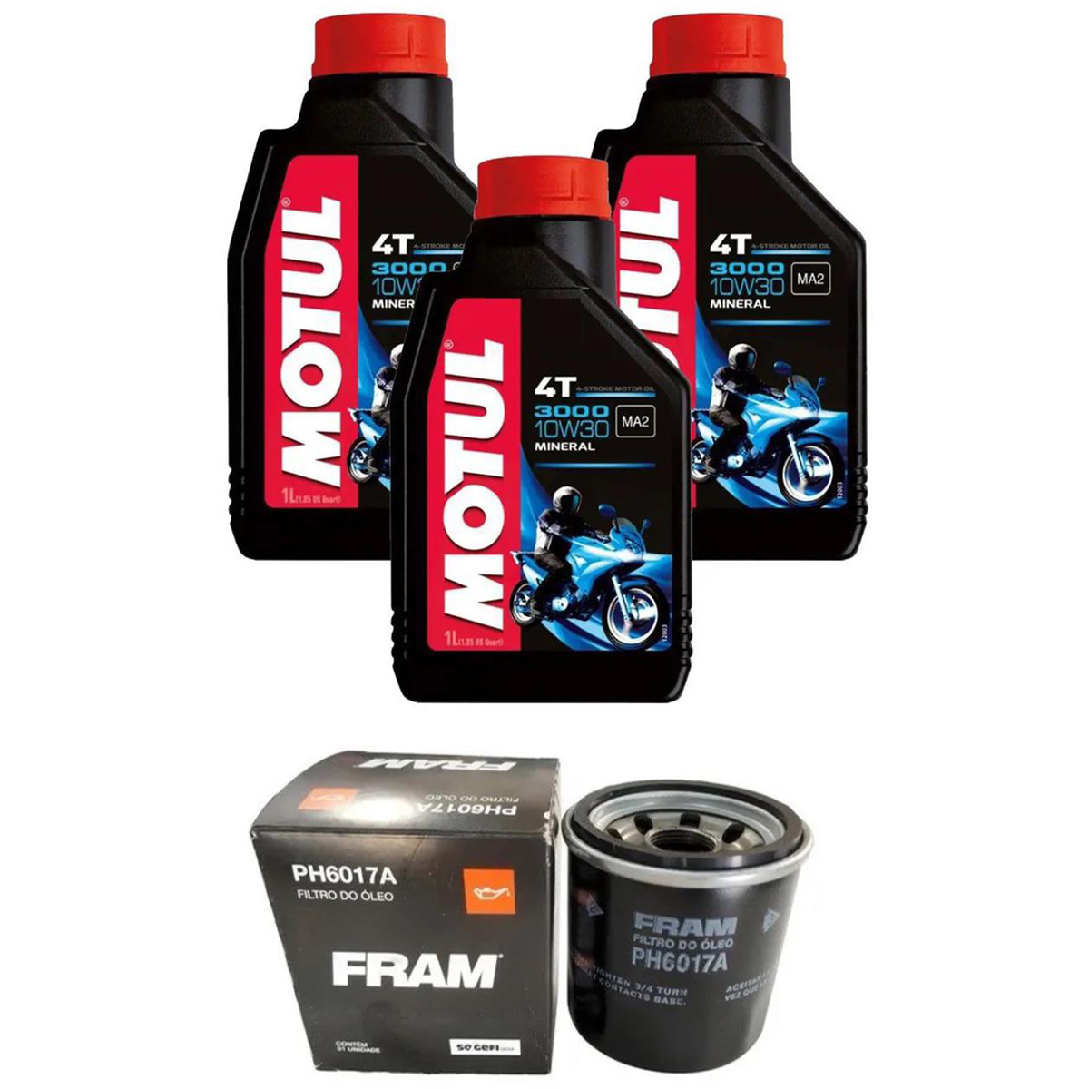 KIT TROCA ÓLEO MOTUL 3000 FILTRO XL700 TRANSALP