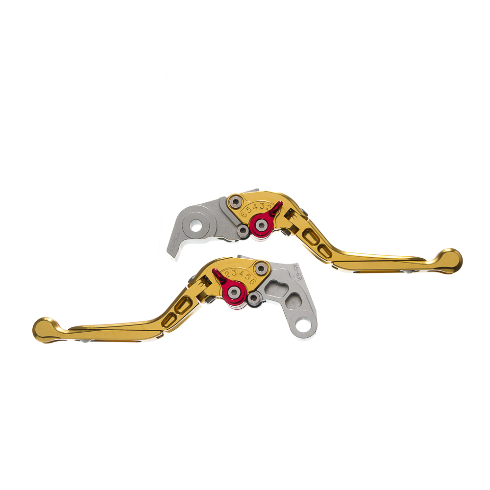 MANETE MOTO X SUPER BIKE PAR C REGULAGENS 3/4 DEDOS ESCAMOTEAVEL-DOBRAVEL YZF R1 DOURADO