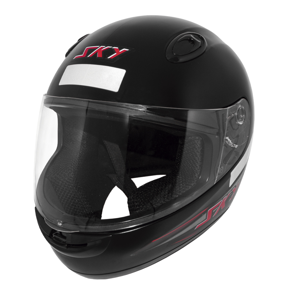 CAPACETE SKY NIMBUS PRETO FOSCO C/ ADESIVO VERMELHO TAMANHO 56