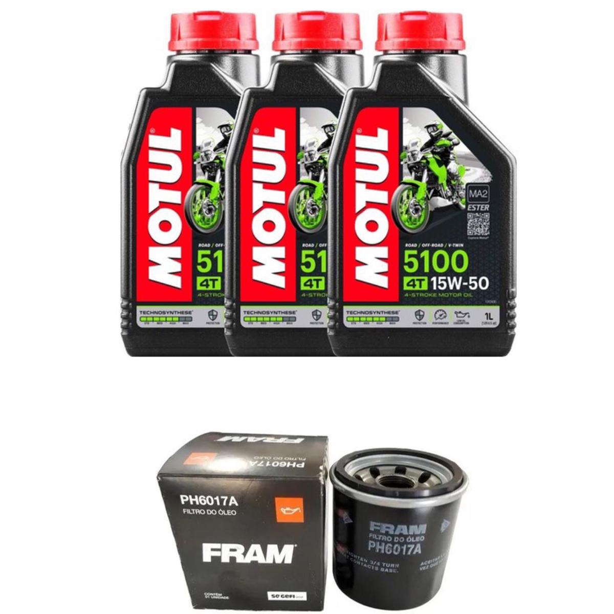 KIT TROCA ÓLEO MOTUL 5100 FILTRO SHADOW750