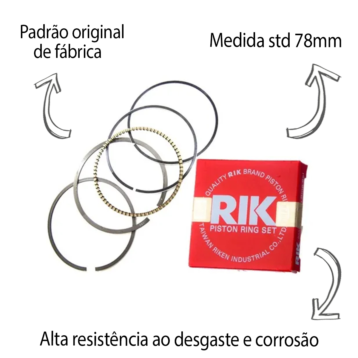 ANEL PISTAO CRF250 R-X 78MM STD
