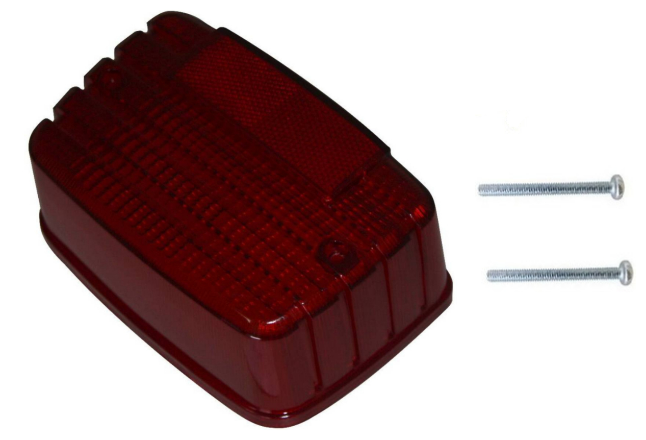 LENTE LANTERNA+PARAFUSO CG125 83 VERMELHO