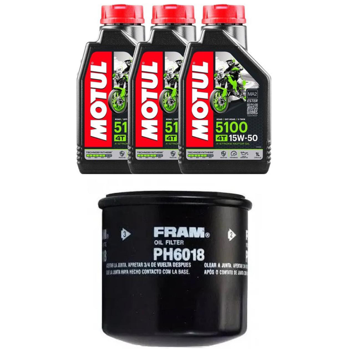 KIT TROCA ÓLEO MOTUL 5100 FILTRO GSXR750 SRAD