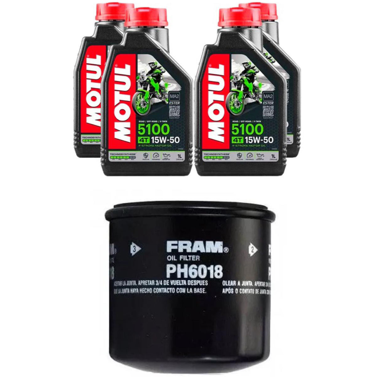 KIT TROCA ÓLEO MOTUL 5100 FILTRO GSXR1300 HAYABUSA