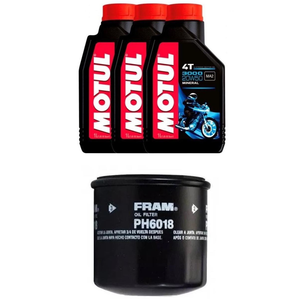KIT TROCA ÓLEO MOTUL 3000 FILTRO GSXR750 SRAD
