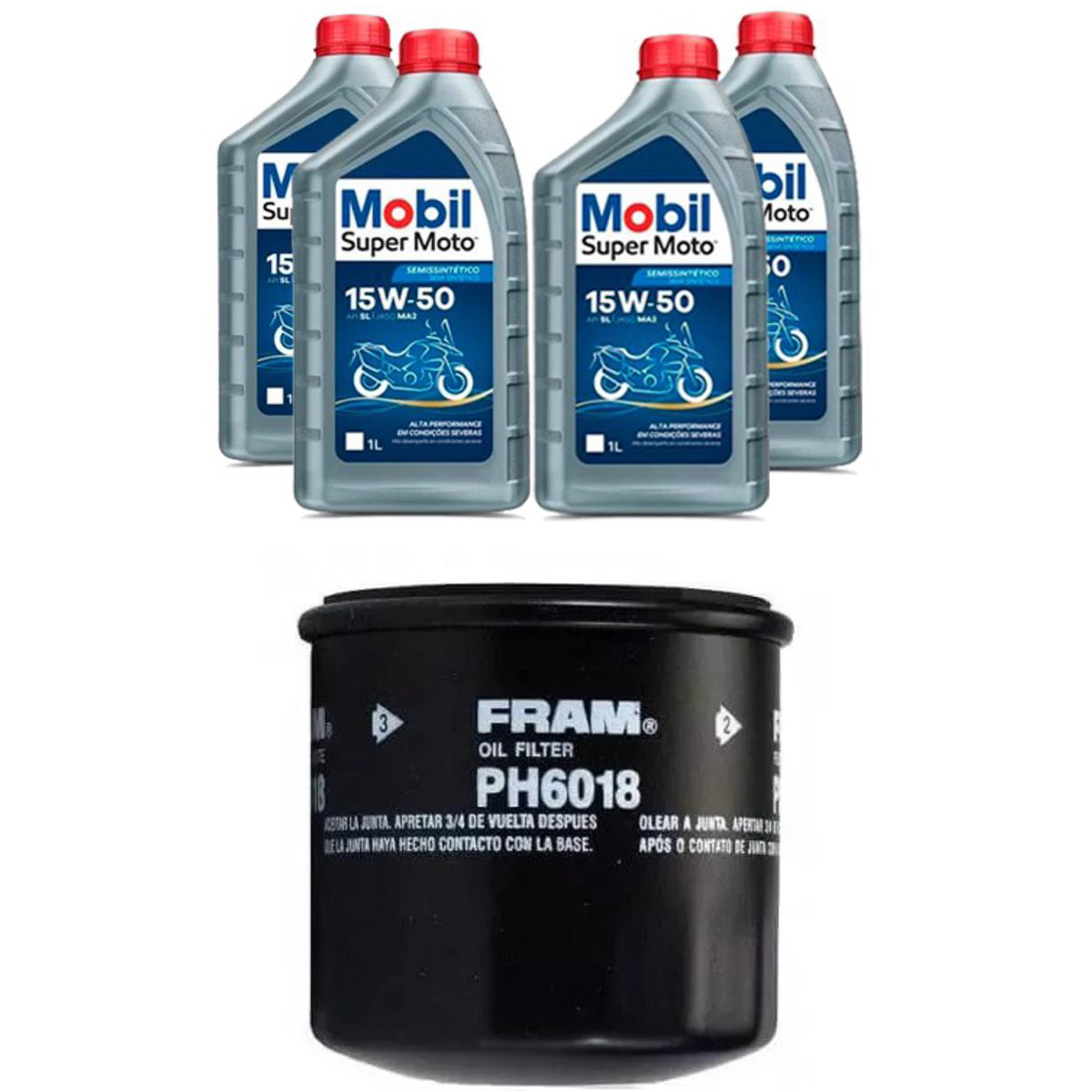KIT TROCA ÓLEO MOBIL 15W50 FILTRO BANDIT 600/1200 650/1250