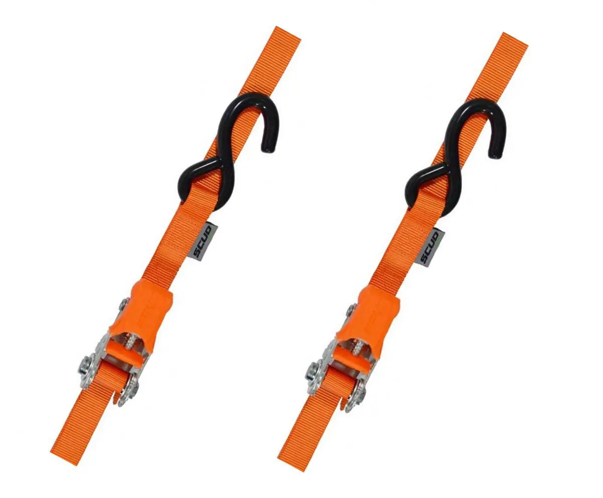 ESTICADOR TENSOR MOTO CATRACA SCUD 25MM LARANJA