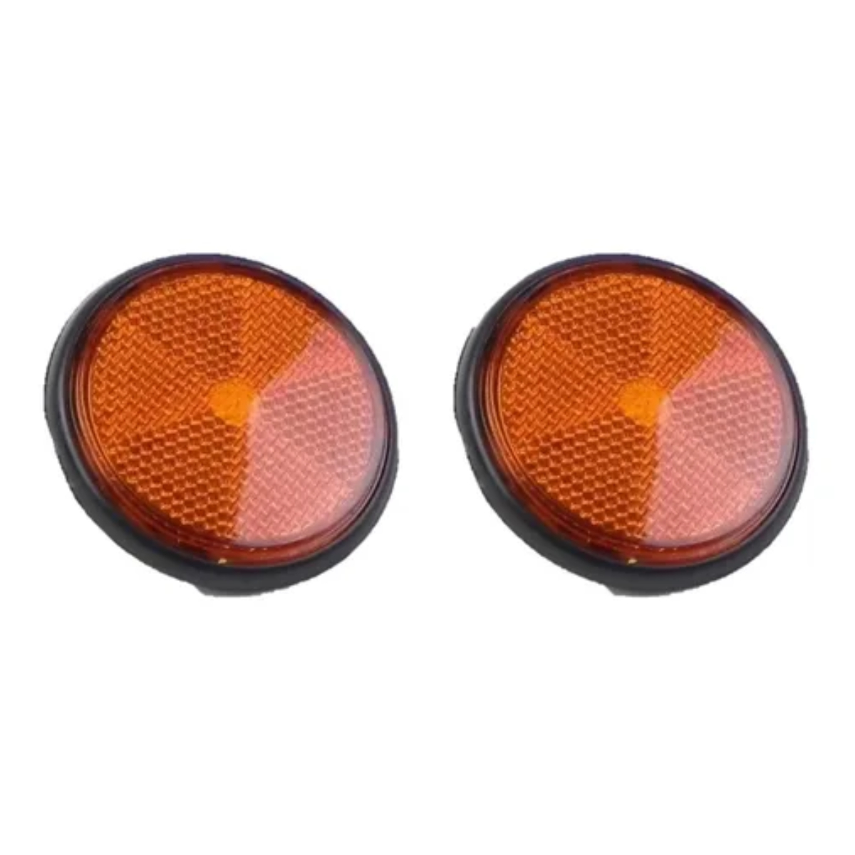 KIT REFLETOR OLHO DE GATO CG125 (2PÇS) LARANJA