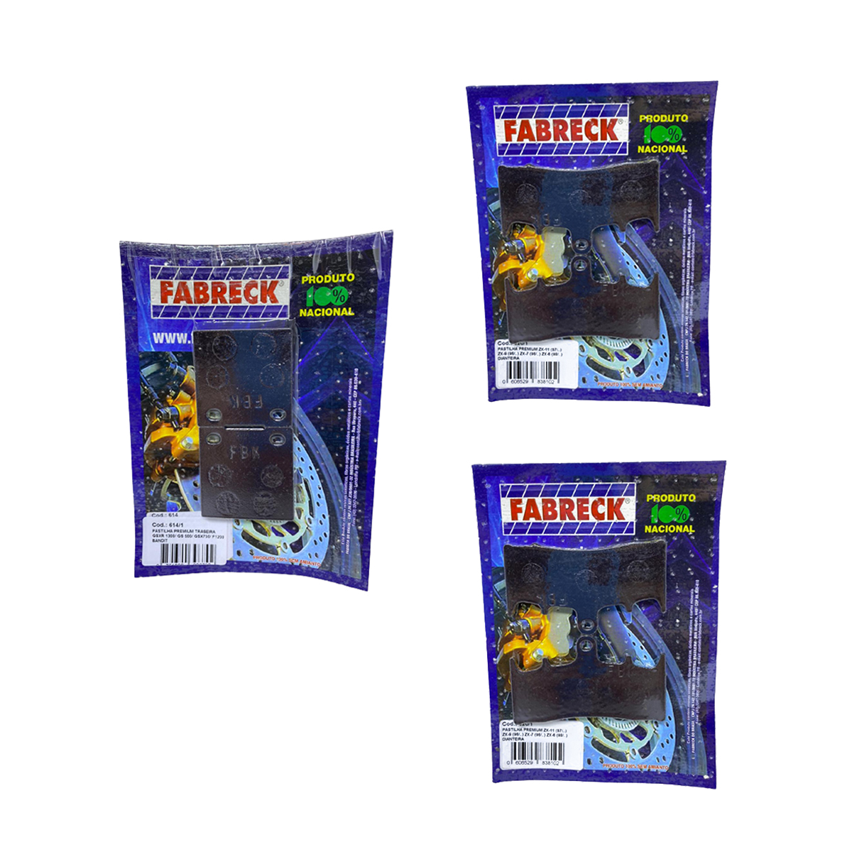 KIT PASTILHA DE FREIO DIANTEIRA TRASEIRA GSX600 GSX750F HAYABUSA