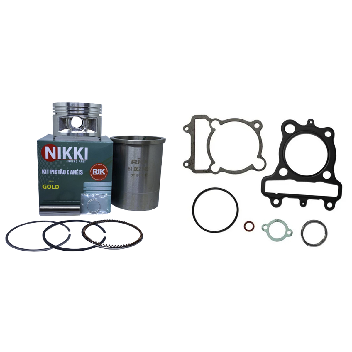 KIT PISTÃO E ANEL CAMISA CILINDRO E JUNTA CABEÇOTE XT225