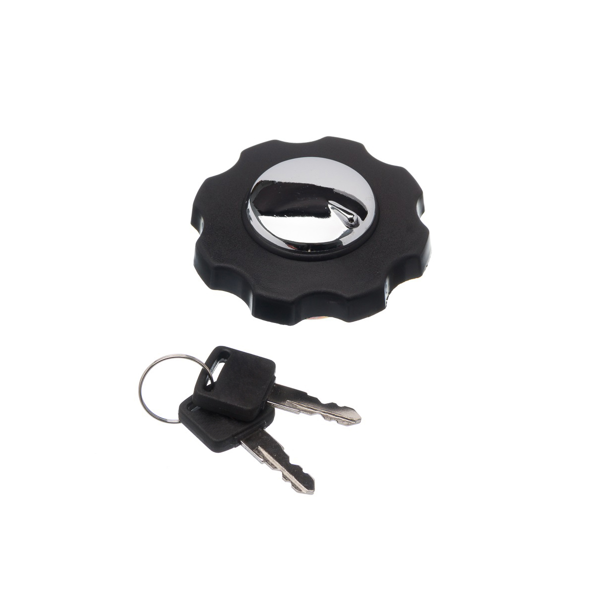 TAMPA TANQUE CG125 ML TURUNA 83 A 94 PRETA/TAMPINHA CROMADA