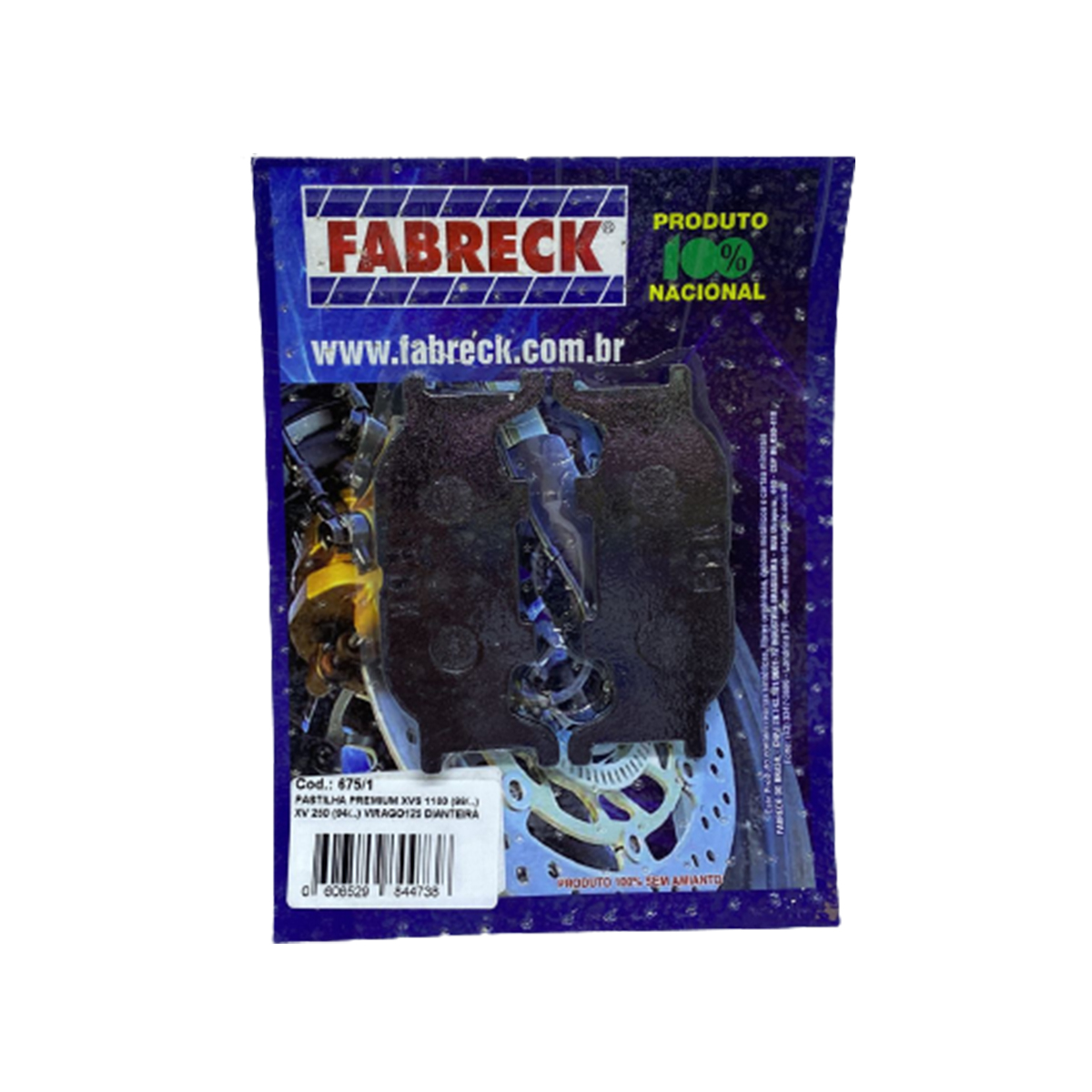 PASTILHA FREIO FAZER600 VIRAGO DRAG STAR FABRECK