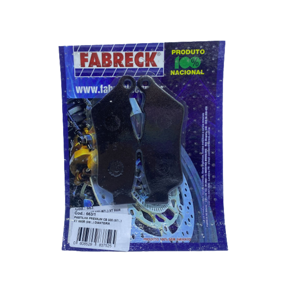 PASTILHA FREIO CB500 97 XT660 DIANTEIRA