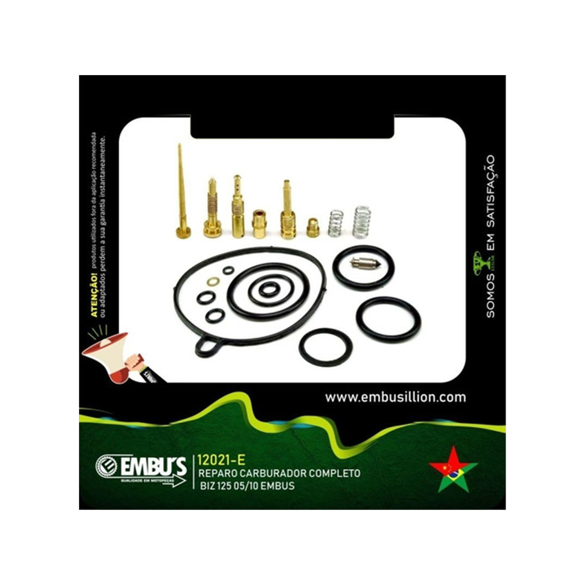 REPARO CARBURADOR BIZ125 05 A 10 EMBUS