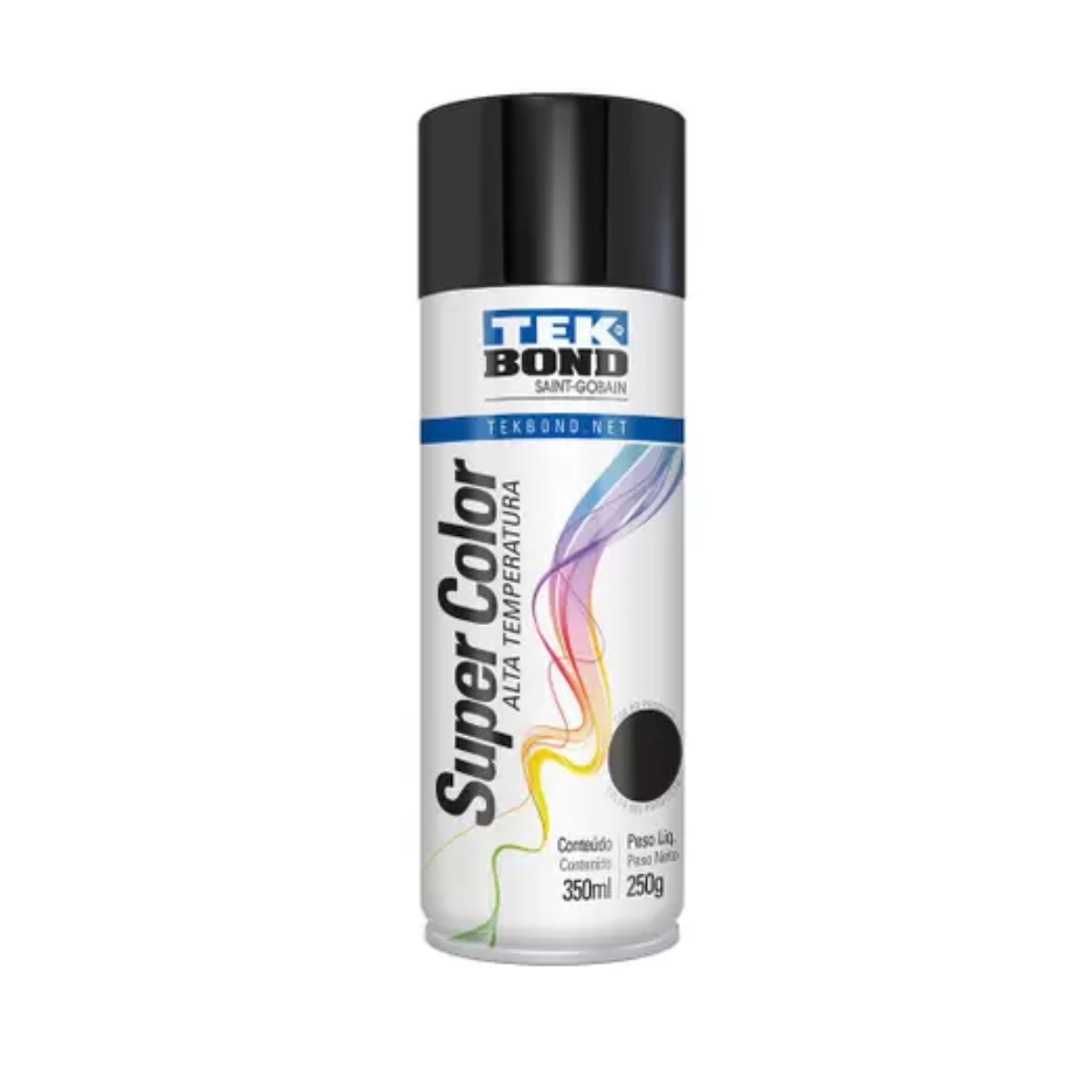SPRAY PRETO BRILHANTE ALTA TEMPERATURA TEK BOND