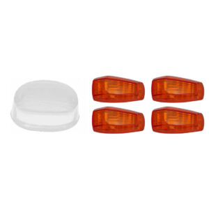 KIT LENTE LANTERNA+LENTE PISCA YES125 CRISTAL E AMARELO